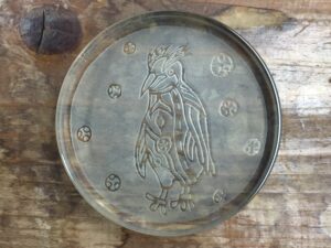 ガラス製ペンギンのペーパーウェイト